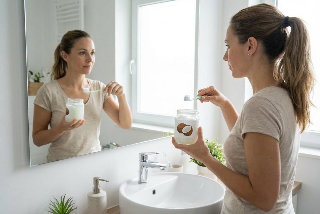 Aceite de coco para los dientes
